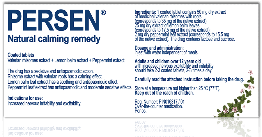 PERSEN ® (VALERIAN, LEMON BALM, PEPPERMINT) - Image 2